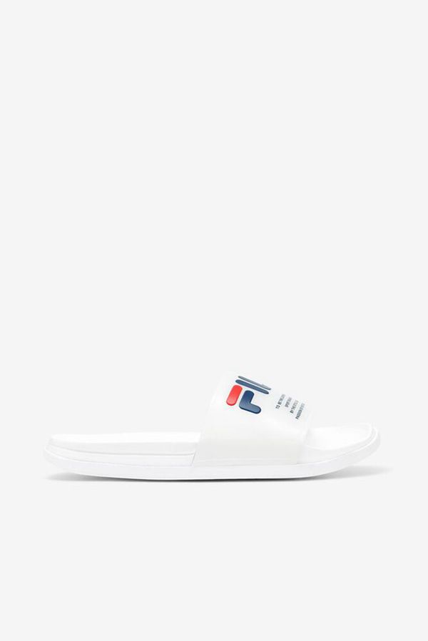 Slides Fila Mulher Branco/Azul Marinho/Vermelhas - Fila Drifter Luxe Clear Loja Online Portugal,EFPR